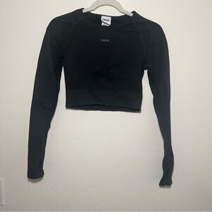 Gymshark Black Long Sleeve Crop Top